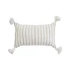 Beige Striped Moroccan Pillow