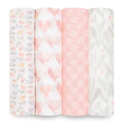 Cotton Muslin Swaddles - 4 Pack