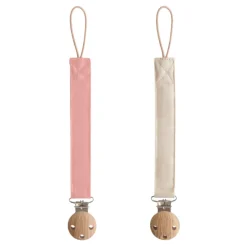Linen Pacifier Clip - 2 Pack