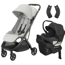 Minu V3 Stroller + Aria Infant Car Seat + Car Seat Adapters Travel System