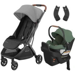 Minu V3 Stroller + Aria Infant Car Seat + Car Seat Adapters Travel System