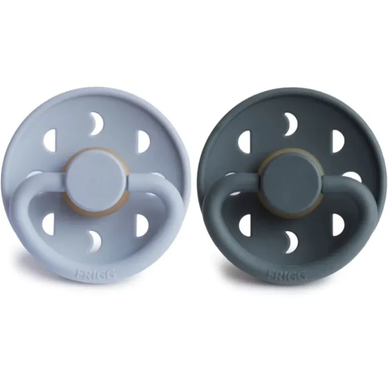 Moon Natural Rubber Baby Pacifier - 2 Pack