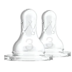 Natural Flow Original-Narrow Neck Baby Bottle Nipples - 6 Pack