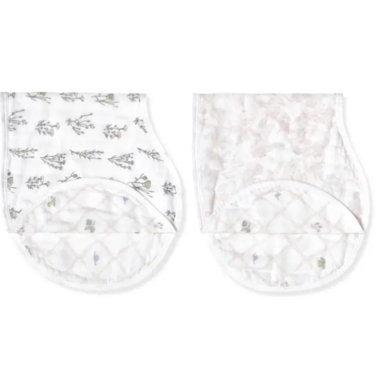 Organic Cotton Burpy Bibs - 2 Pack