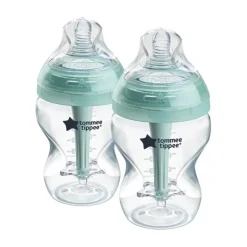 9oz Advanced Anti-Colic Baby Bottle with Slow Flow Breast-Like Nipple-2 Pack