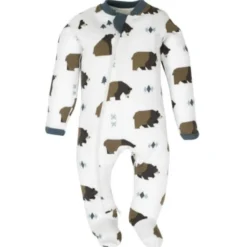 Patterned Organic Footed Sleepers