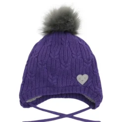 Pom Pom Heart Hat