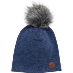 Pom Pom Knit Slouchy Beanie
