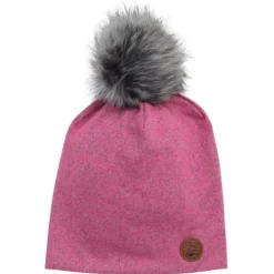 Pom Pom Knit Slouchy Beanie