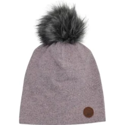 Pom Pom Knit Slouchy Beanie