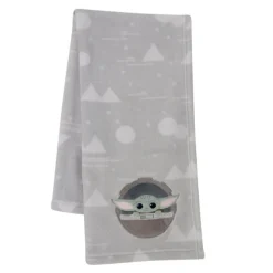 The Child/Baby Yoda Gray Fleece Baby Blanket
