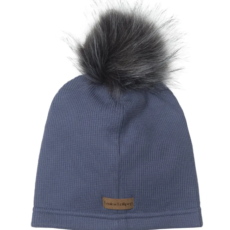 Waffle Pom Pom Hat